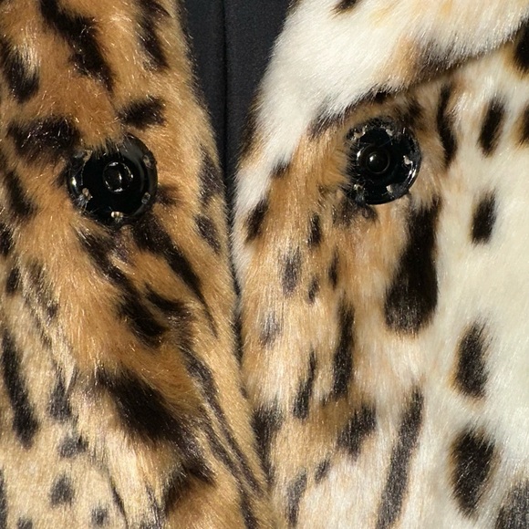 Leopard Print Faux Fur Coat - Picture 3 of 5